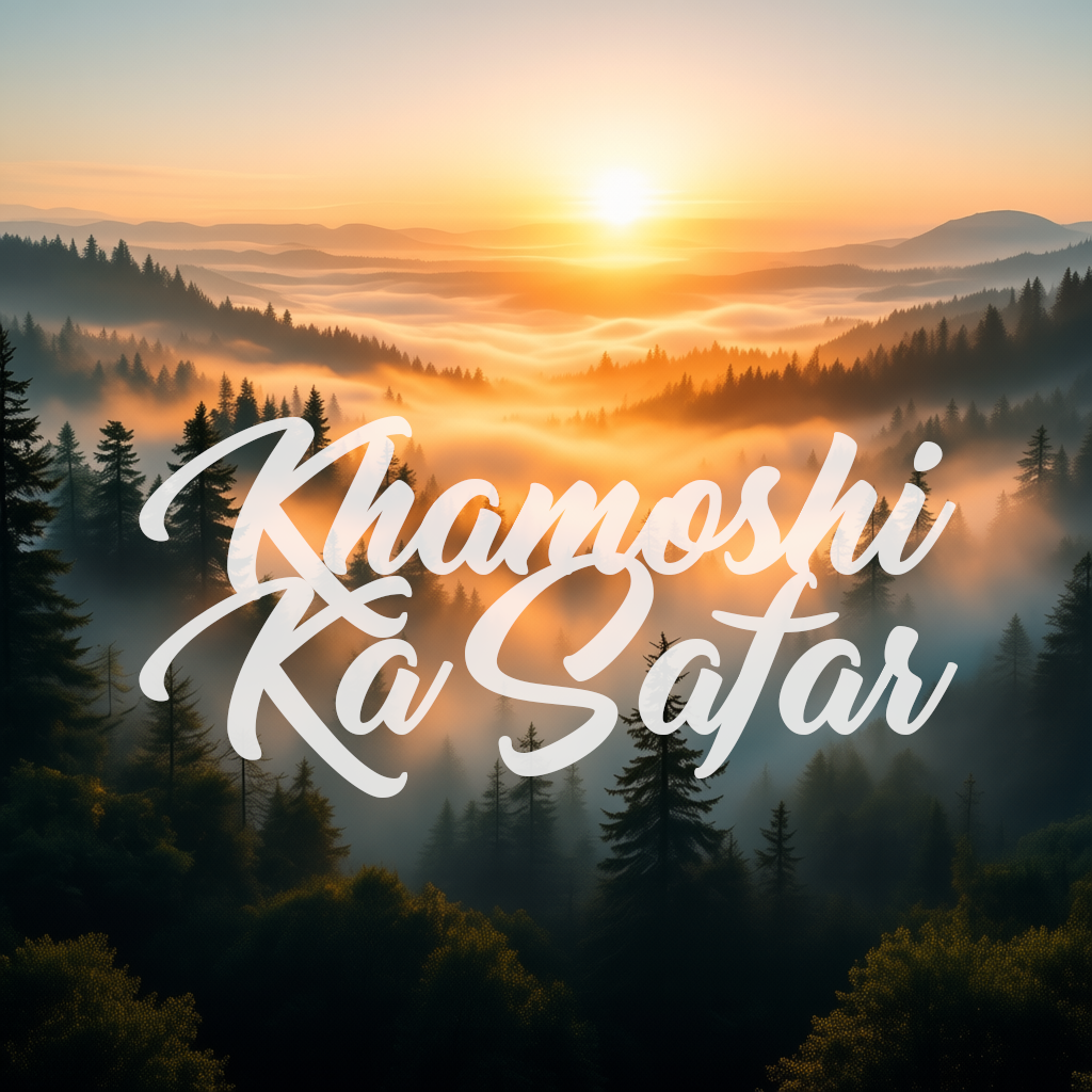 Khamoshi Ka Safar single cover — sunrise over a misty forest